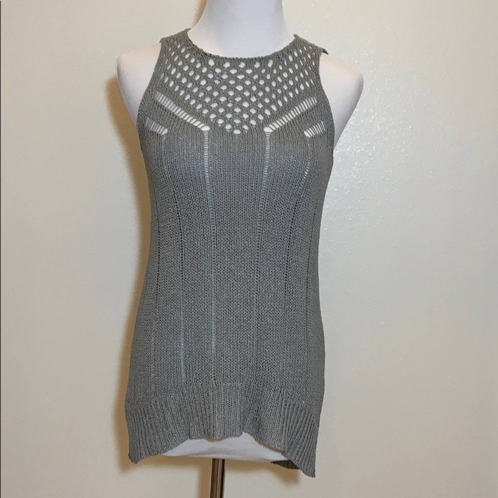 Michael Kors Silver Grey Knit Top NWOT size XS